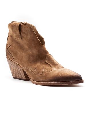 Stivaletto Texano in camoscio beige ELENA IACHI | E4740DUNE